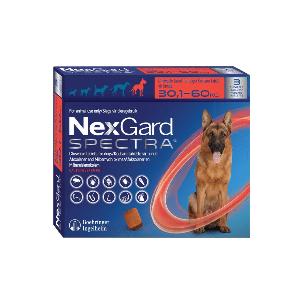 8,000mg NexGard Spectra Chewable Tick & Flea Tablets - Extra-Large Dog (30-60kg)