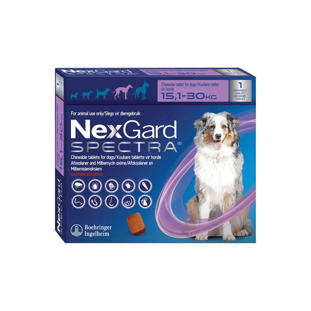 4,000mg NexGard Spectra Chewable Tick & Flea Tablets - Large Dog (15-30kg)