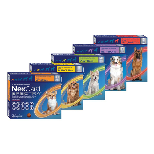 4,000mg NexGard Spectra Chewable Tick & Flea Tablets - Large Dog (15-30kg)