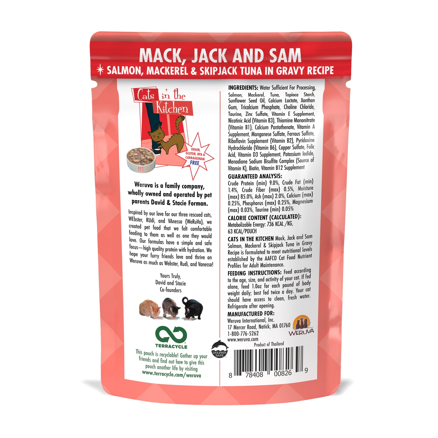 Weruva Mack, Jack And Sam - Wet Food Pouches For Cats