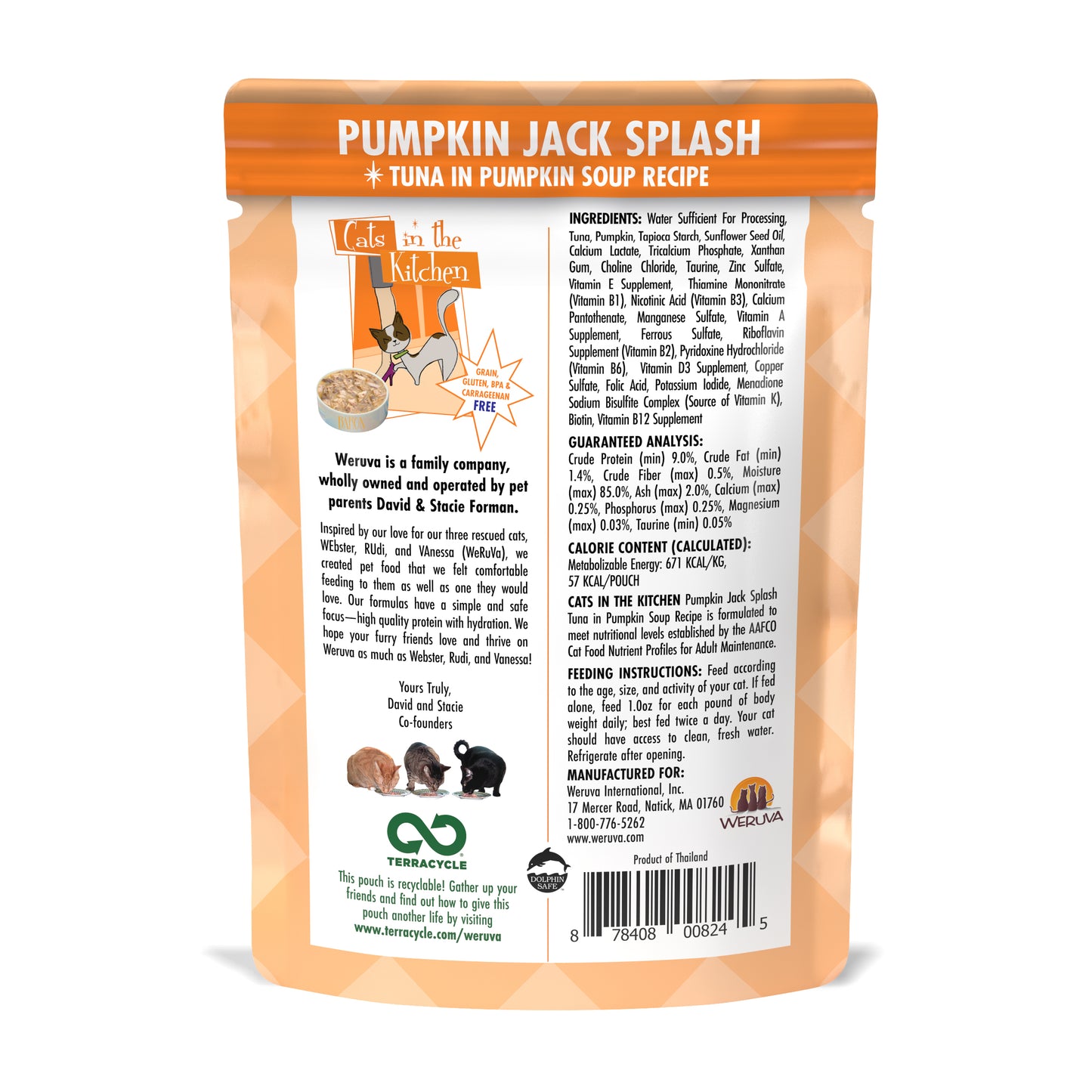 Weruva Pumpkin Jack Splash - Wet Food Pouches For Cats