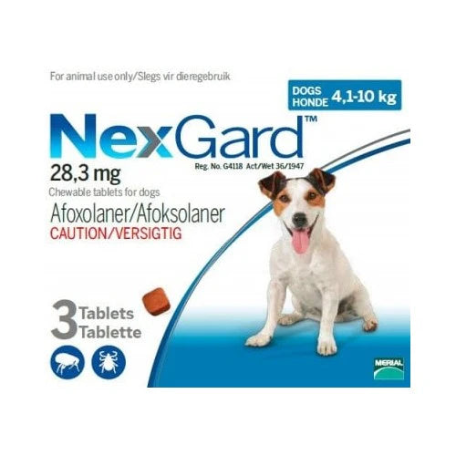1,250mg NexGard Chewable Tick & Flea Tablets - Small Dog (4-10kg)
