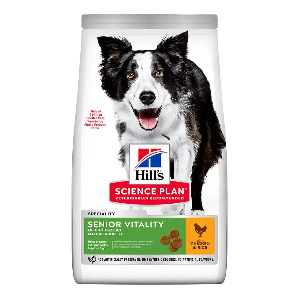 Hill's Science Plan Mature Adult - Vitality Medium Mature Adult 7+ Senior Dog Food With Chicken