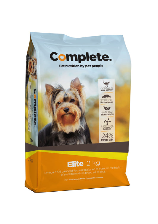 Elite 2kg Complete Pet Food For Small to Medium breed adult dogs from Pets Planet - South Africa’s Best Online Pet Store for premium pet products, best pet store near me, Dog food, pet food, dog wet food, dog bed, dog beds, washable dog bed, takealot dog bed, Complete Pet Nutrition, Complete pet nutrition dog food, hills dog food, optimizor dog food, royal canin dog food, jock dog food, bobtail dog food, canine cuisine, acana dog food, best dog food, dog food near me, best dog food brands