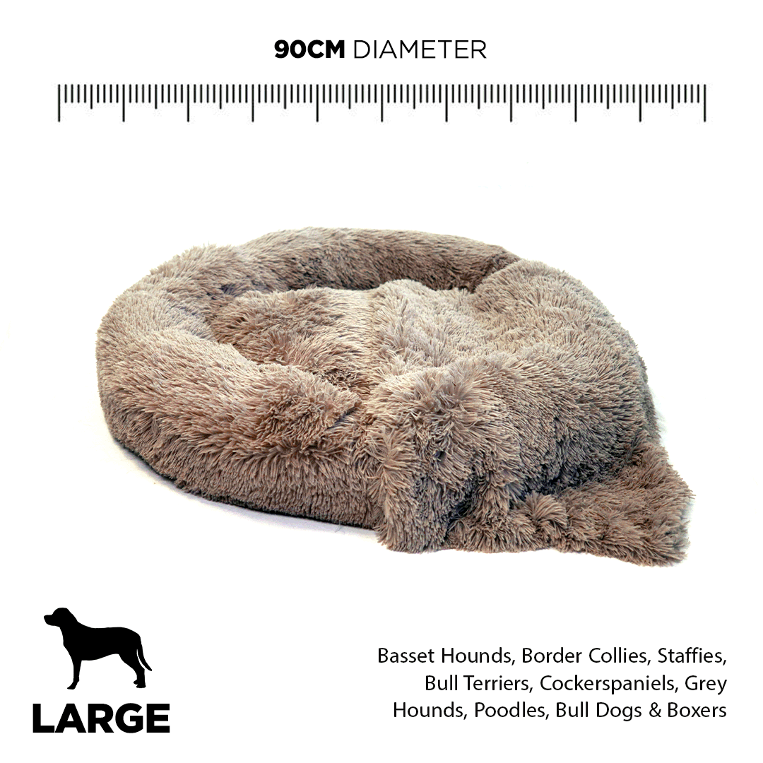 Long Fur Fluffy Flokati Large 90cm IREMIA™ Dog Bed 4.0 sizing guide image From Pets Planet - South Africa’s No.1 ePet Store for premium pet products, online pet shopping, best pet store near me, for dog beds, dog bed, plush dog bed, washable dog bed, fluffy dog bed, calming dog bed, relaxing dog bed, takealot dog bed, dog bed takealot, anxiety dog bed, donut dog bed, iremia dog bed, pet bed from a pet store Olivedale, pet store Bryanston, Pet Store Johannesburg