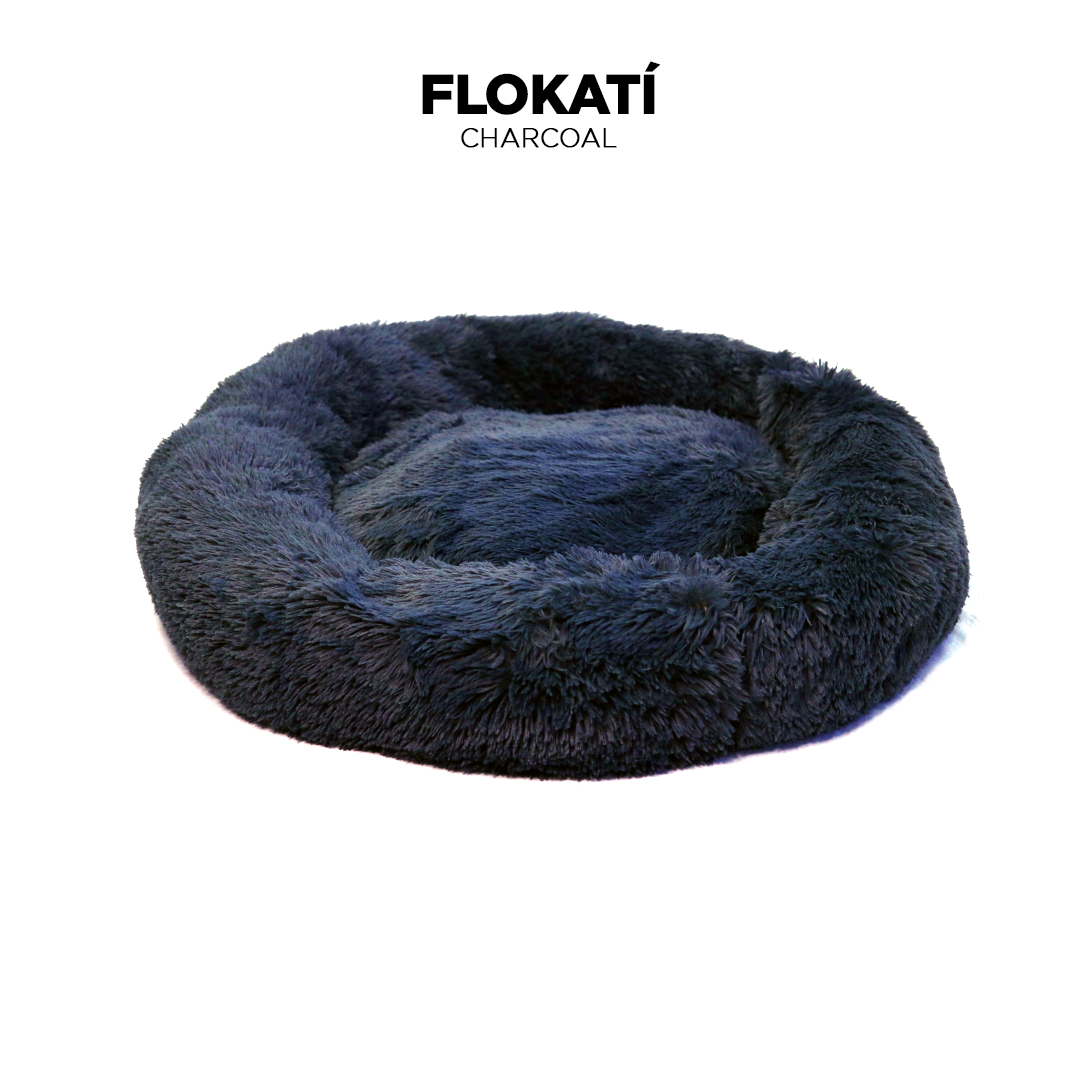 Charcoal Long Fur Fluffy Flokati Large 90cm IREMIA™ Dog Bed 4.0 Colour Variation image From Pets Planet - South Africa’s No.1 ePet Store for premium pet products, online pet shopping, best pet store near me, for dog beds, dog bed, plush dog bed, washable dog bed, fluffy dog bed, calming dog bed, relaxing dog bed, takealot dog bed, dog bed takealot, anxiety dog bed, donut dog bed, iremia dog bed, pet bed from a pet store Olivedale, pet store Bryanston, Pet Store Johannesburg