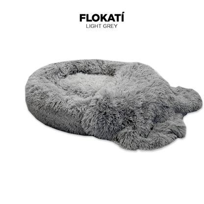 Light-Grey Long Fur Fluffy Flokati Large 90cm IREMIA™ Dog Bed 4.0 with optional matching blanket Variation image From Pets Planet - South Africa’s No.1 ePet Store for premium pet products, online pet shopping, best pet store near me, for dog beds, dog bed, plush dog bed, washable dog bed, fluffy dog bed, calming dog bed, relaxing dog bed, takealot dog bed, dog bed takealot, anxiety dog bed, donut dog bed, iremia dog bed, pet bed from a pet store Olivedale, pet store Bryanston, Pet Store Johannesburg