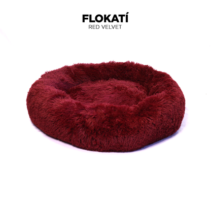 Red Velvet Long Fur Fluffy Flokati Large 90cm IREMIA™ Dog Bed 4.0 Colour Variation image From Pets Planet - South Africa’s No.1 ePet Store for premium pet products, online pet shopping, best pet store near me, for dog beds, dog bed, plush dog bed, washable dog bed, fluffy dog bed, calming dog bed, relaxing dog bed, takealot dog bed, dog bed takealot, anxiety dog bed, donut dog bed, iremia dog bed, pet bed from a pet store Olivedale, pet store Bryanston, Pet Store Johannesburg