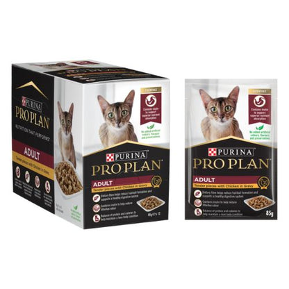Purina PRO PLAN® Adult Wet Cat Food Sachets - Chicken In Gravy