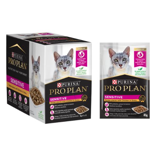 Purina PRO PLAN® Adult Sensitive Wet Cat Food Sachets - Chicken In Gravy