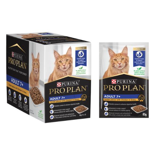 Purina PRO PLAN® Senior 7+ Wet Cat Food Sachets with Chicken In Gravy