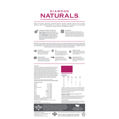 Diamond Naturals Large Breed Puppy Food - Lamb & Rice