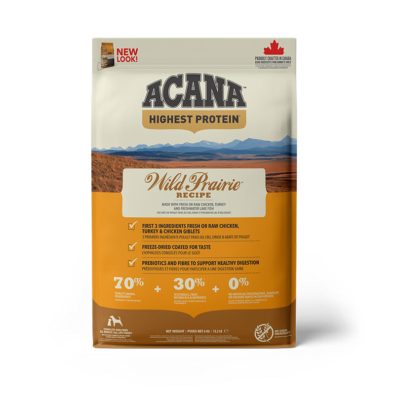 Acana Highest Protein Dog Food - Wild Prairie Dog Recipe