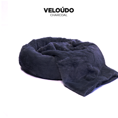 Charcoal Short-Fur Velvet-Veloúdo Small 50cm IREMIA™ Dog Bed 4.0 with match blanket variation product image From Pets Planet - South Africa’s No.1 ePet Store for premium pet products, online pet shopping, best pet store near me, for dog beds, dog bed, plush dog bed, washable dog bed, fluffy dog bed, calming dog bed, relaxing dog bed, takealot dog bed, dog bed takealot, anxiety dog bed, donut dog bed, iremia dog bed, pet bed from a pet store Olivedale, pet store Bryanston, Pet Store Johannesburg