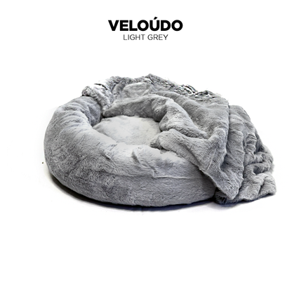 Light-Grey Short-Fur Velvet-Veloúdo Small 50cm IREMIA™ Dog Bed 4.0 with match blanket variation product image From Pets Planet - South Africa’s No.1 ePet Store for premium pet products, online pet shopping, best pet store near me, for dog beds, dog bed, plush dog bed, washable dog bed, fluffy dog bed, calming dog bed, relaxing dog bed, takealot dog bed, dog bed takealot, anxiety dog bed, donut dog bed, iremia dog bed, pet bed from a pet store Olivedale, pet store Bryanston, Pet Store Johannesburg