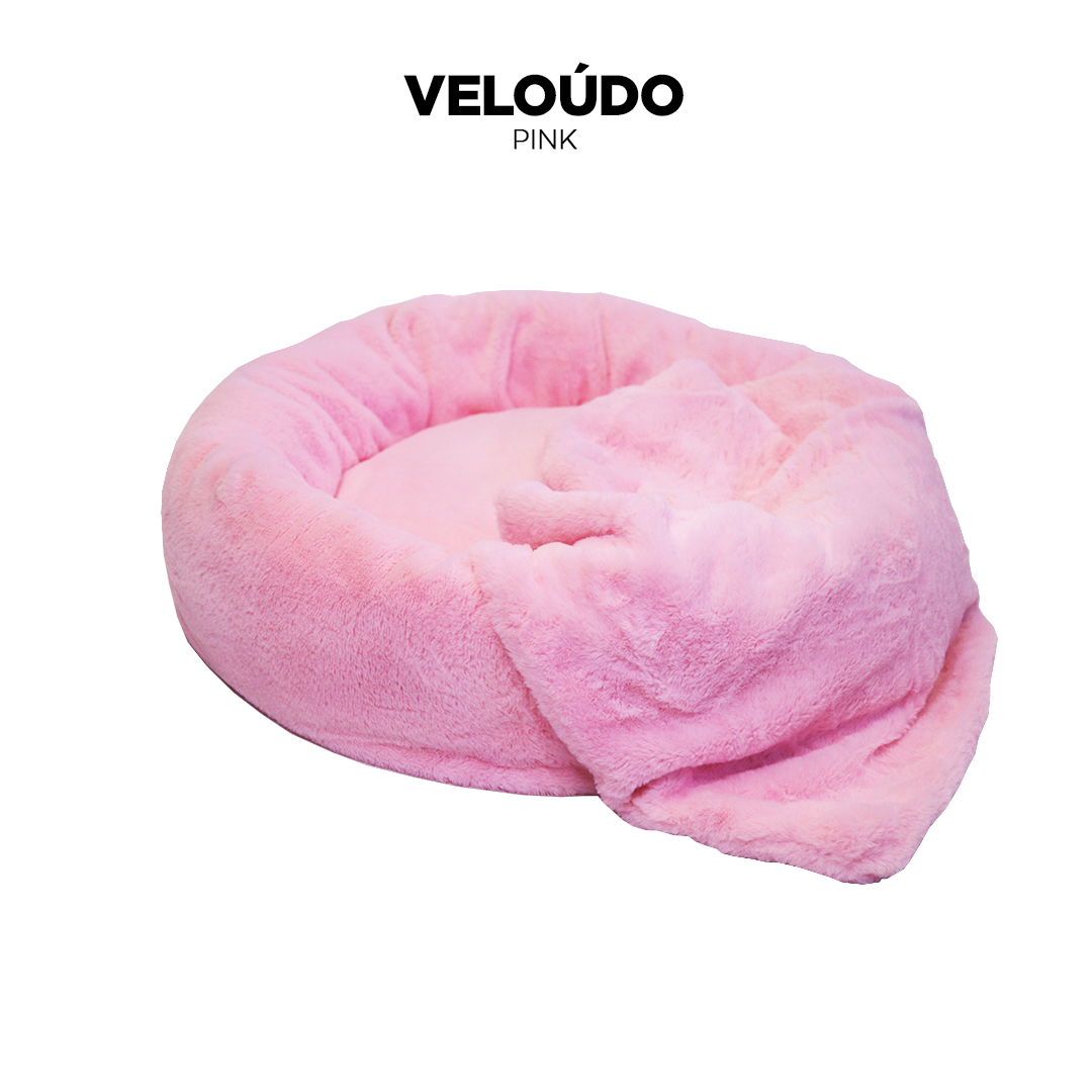 Pink Short-Fur Velvet-Veloúdo Small 50cm IREMIA™ Dog Bed 4.0 with matching blanket variation product image From Pets Planet - South Africa’s No.1 ePet Store for premium pet products, online pet shopping, best pet store near me, for dog beds, dog bed, plush dog bed, washable dog bed, fluffy dog bed, calming dog bed, relaxing dog bed, takealot dog bed, dog bed takealot, anxiety dog bed, donut dog bed, iremia dog bed, pet bed from a pet store Olivedale, pet store Bryanston, Pet Store Johannesburg