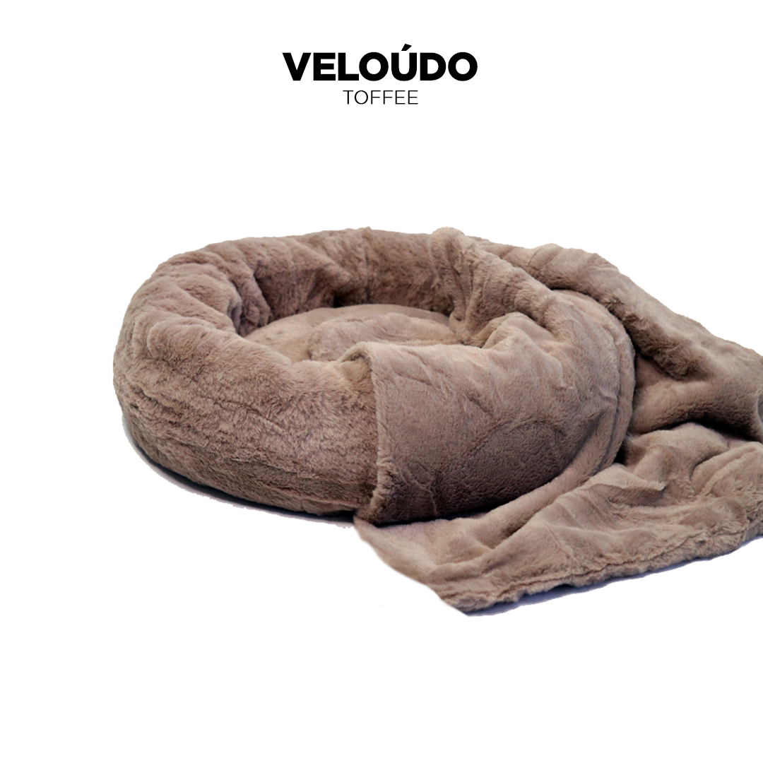 Toffee Short-Fur Velvet-Veloúdo Small 50cm IREMIA™ Dog Bed 4.0 with matching blanket variation product image From Pets Planet - South Africa’s No.1 ePet Store for premium pet products, online pet shopping, best pet store near me, for dog beds, dog bed, plush dog bed, washable dog bed, fluffy dog bed, calming dog bed, relaxing dog bed, takealot dog bed, dog bed takealot, anxiety dog bed, donut dog bed, iremia dog bed, pet bed from a pet store Olivedale, pet store Bryanston, Pet Store Johannesburg