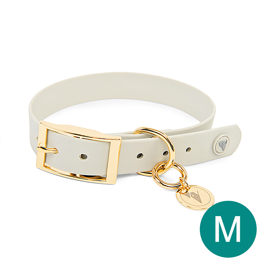 Main Product Image - Medium Luxury Grey & Gold Valgray Dog Collar From Pets Planet | SA's No.1 ePet Store for Premium Pet products, dog collars, dog leashes & pet beds
