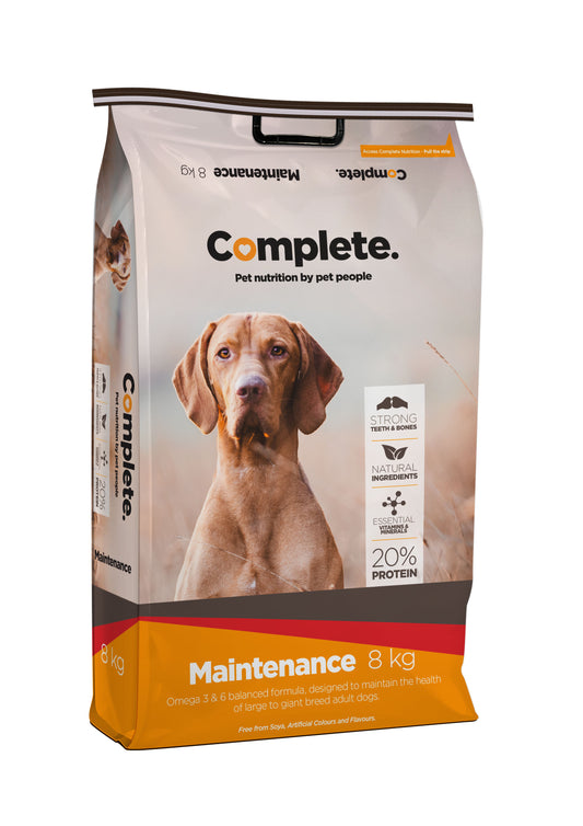 Maintenance 8kg Complete Pet Food For Large & Giant breed adult dogs from Pets Planet - South Africa’s No.1 Online Pet Store for premium pet products, best pet store near me, Dog food, pet food, dog wet food, dog bed, dog beds, washable dog bed, takealot dog bed, plush dog bed, Complete Pet Nutrition, Complete pet nutrition dog food, hills dog food, optimizor dog food, royal canin dog food, jock dog food, bobtail dog food, canine cuisine, acana dog food, best dog food, dog food near me, best dog food brands