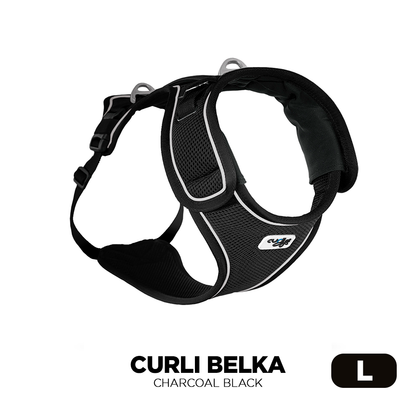 Large Charcoal Black Curli Belka Air Mesh Dog Harness for larger dog breeds image from Pets Planet - South Africa’s No.1 ePet Store for premium pet products, online pet shopping, best pet store near me, dog harness, dog harnesses, Curli Dog Harness, Curli Dog Harnesses, dog bed, dog beds, dog beds on sale, washable dog bed, takealot dog bed, dog bed Takealot, plush dog bed, calming dog bed, pet bed, iremia dog bed, pet store Olivedale, pet store Bryanston, Pet Store Johannesburg