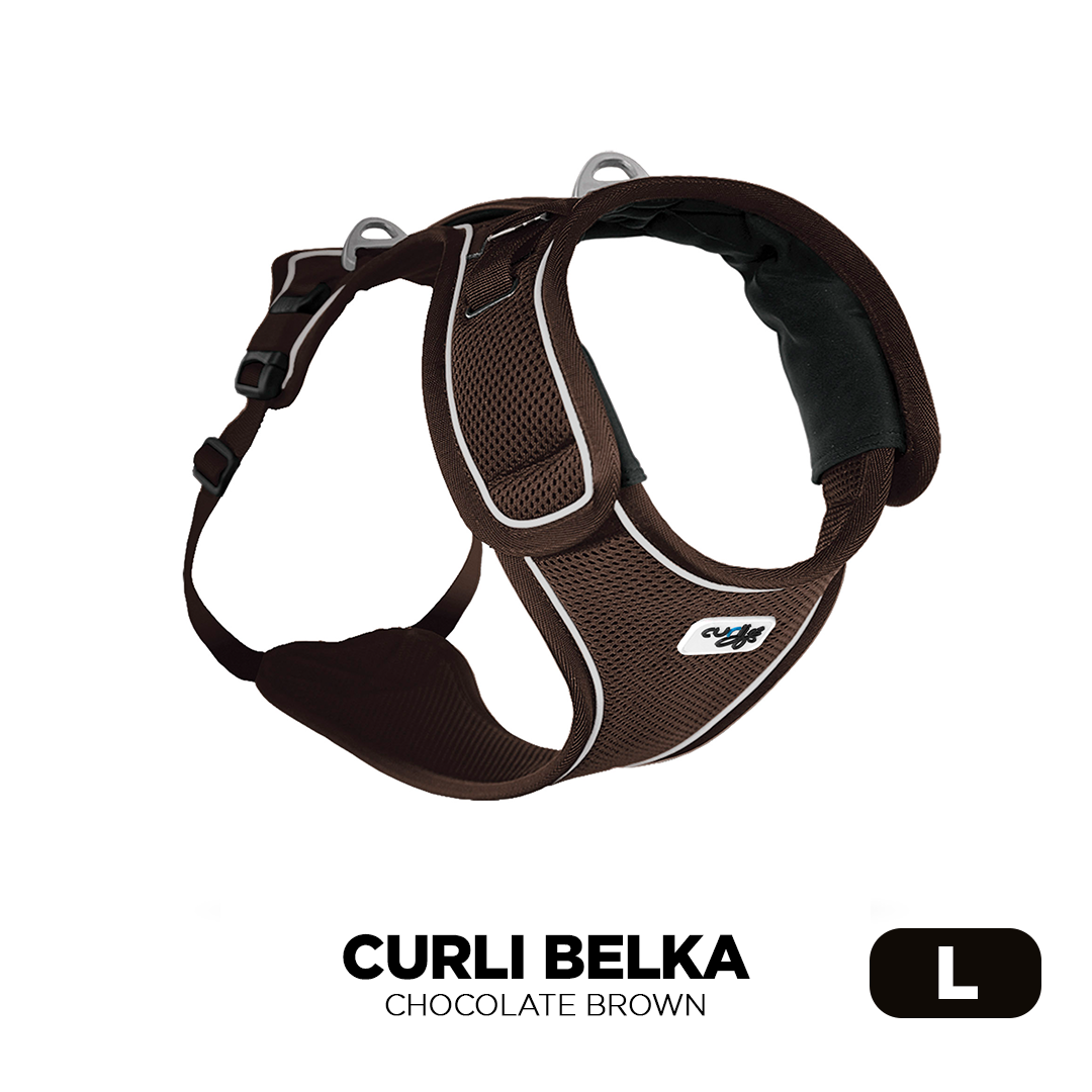 Large Chocolate Brown Curli Belka Air Mesh Dog Harness for larger dog breeds image from Pets Planet - South Africa’s No.1 ePet Store for premium pet products, online pet shopping, best pet store near me, dog harness, dog harnesses, Curli Dog Harness, Curli Dog Harnesses, dog bed, dog beds, dog beds on sale, washable dog bed, takealot dog bed, dog bed Takealot, plush dog bed, calming dog bed, pet bed, iremia dog bed, pet store Olivedale, pet store Bryanston, Pet Store Johannesburg