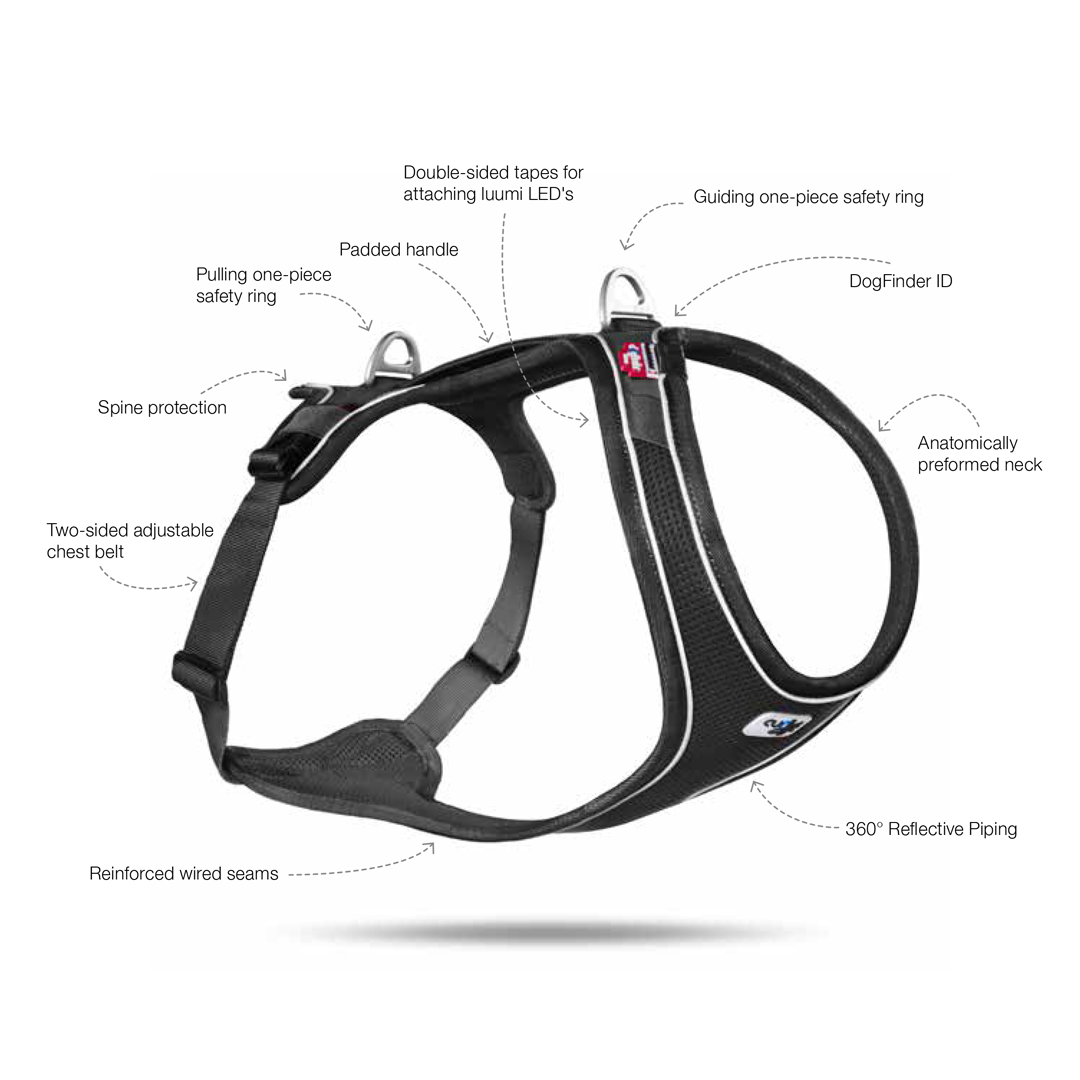 Curli Belka Dog Harness Colour Red Size Large